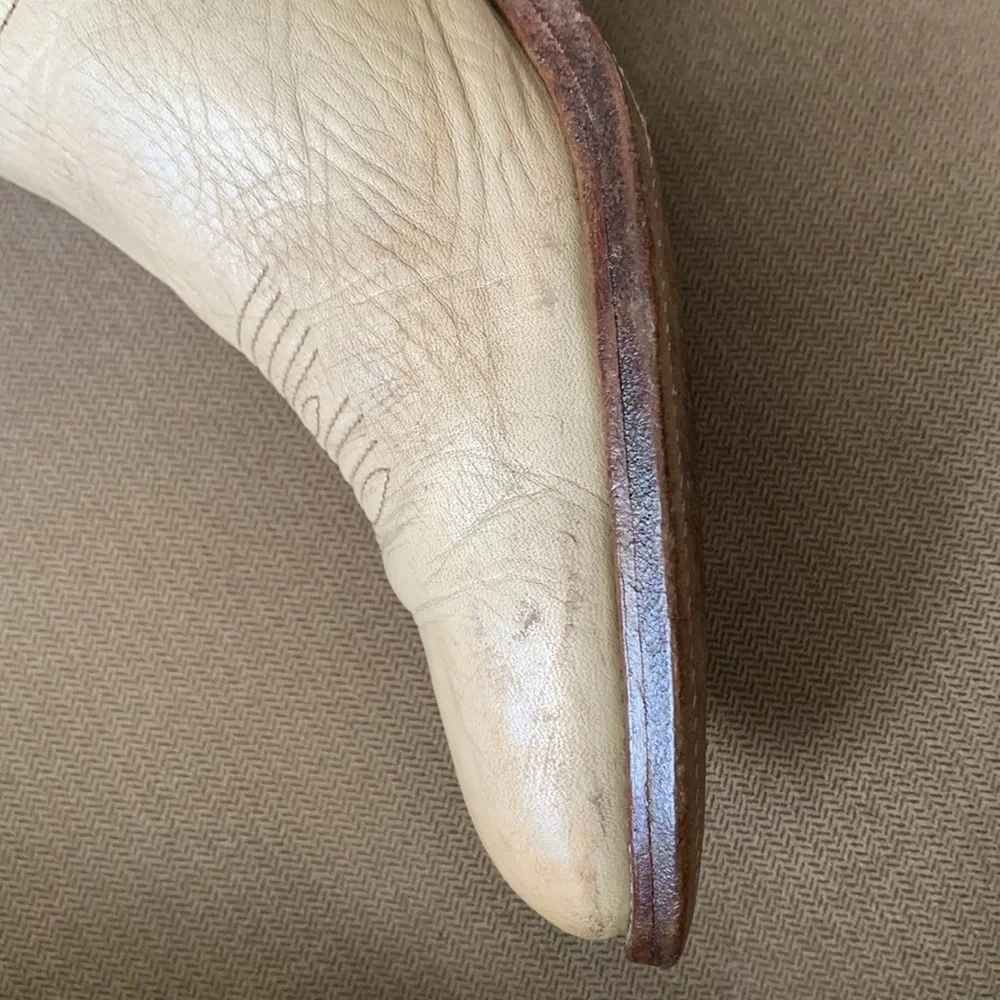 FRYE Vintage Rare Tall Knee High Stitching Cowgirl Cowboy Western Boots Size 9 - Picture 10 of 13